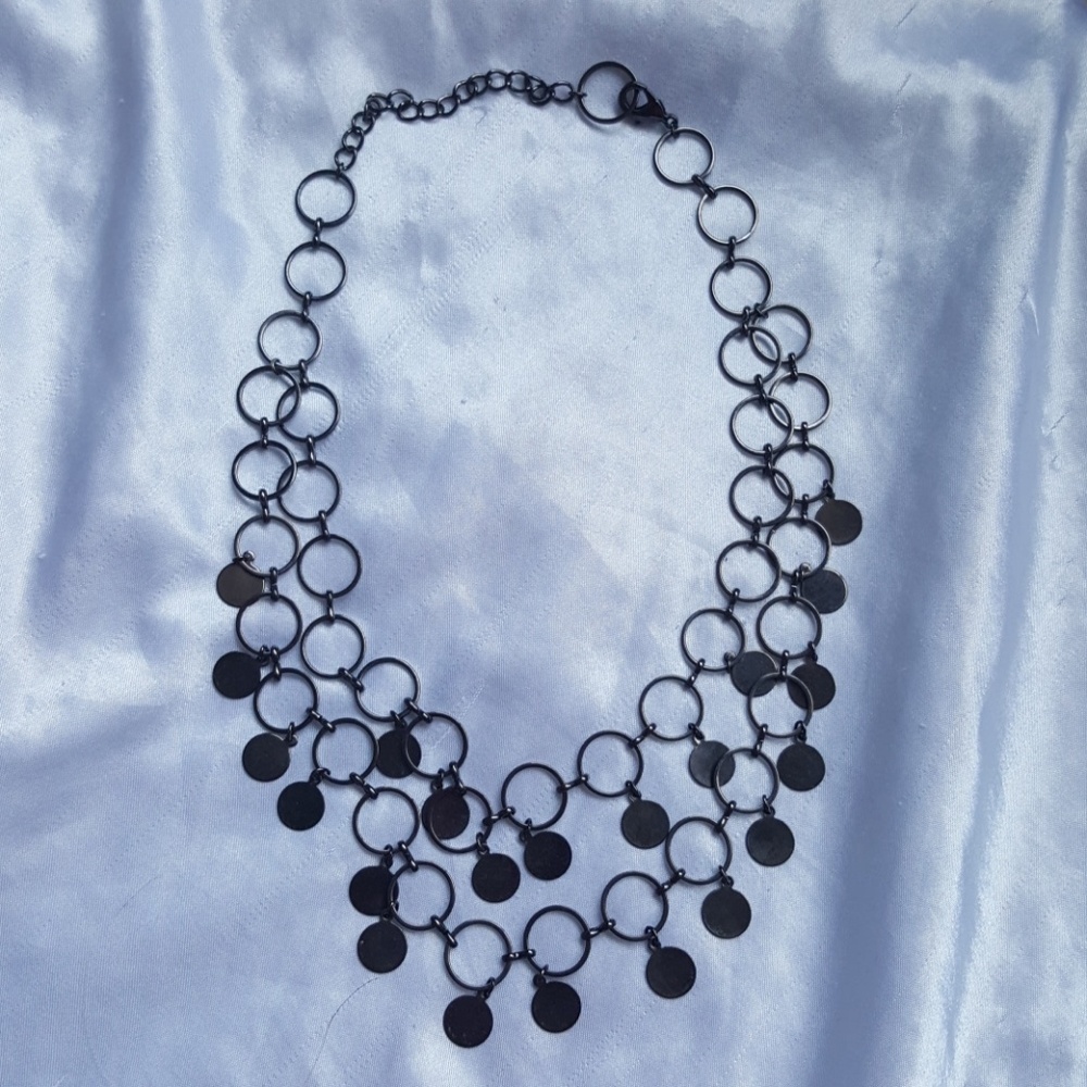 Metallic statement necklace